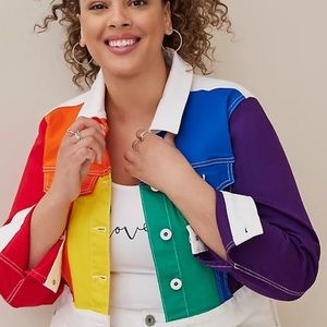 Always Proud Denim Jacket Torrid 4 NWT
